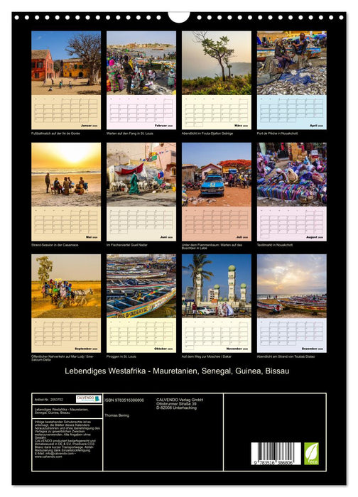 Lebendiges Westafrika - Mauretanien, Senegal, Guinea, Bissau (CALVENDO Wandkalender 2026)
