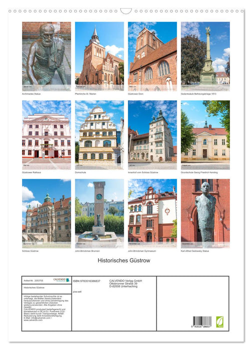 Historisches Güstrow (CALVENDO Wandkalender 2026)