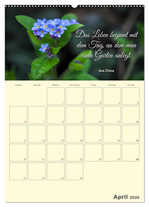 Gartenliebe (CALVENDO Wandkalender 2026)