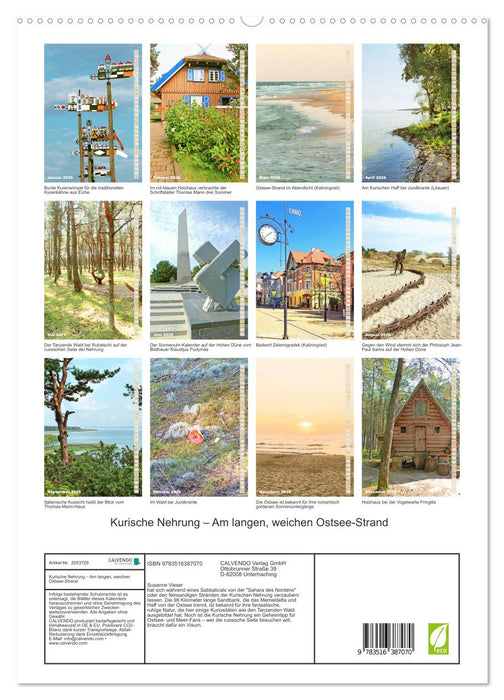 Kurische Nehrung – Am langen, weichen Ostsee-Strand (CALVENDO Premium Wandkalender 2026)