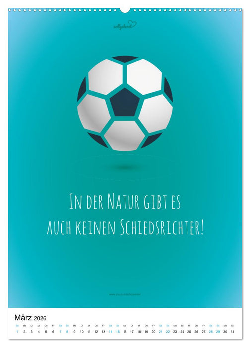 vollgeherzt: Der lustige Zitate-Wandkalender für Fußballfans und Sportbegeisterte! (CALVENDO Wandkalender 2026)