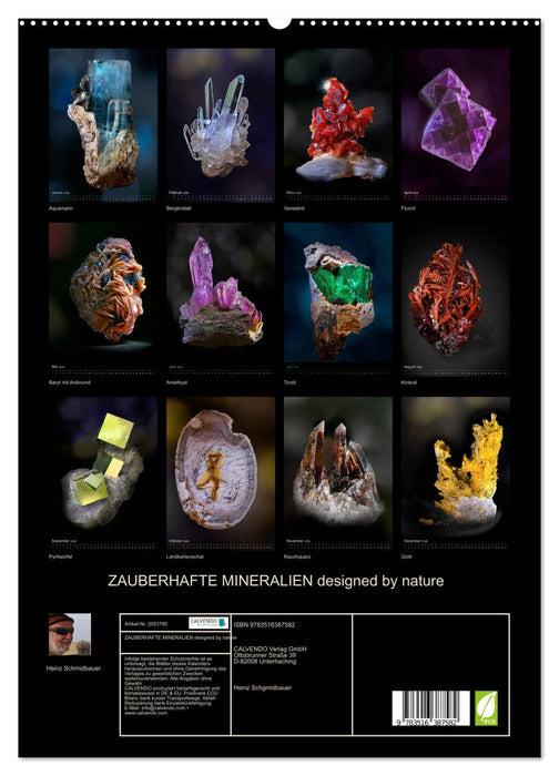 ZAUBERHAFTE MINERALIEN designed by nature (CALVENDO Premium Wandkalender 2026)