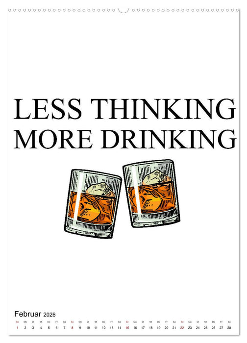 Alkohol - Lustige Trinksprüche und Grafiken (CALVENDO Wandkalender 2026)