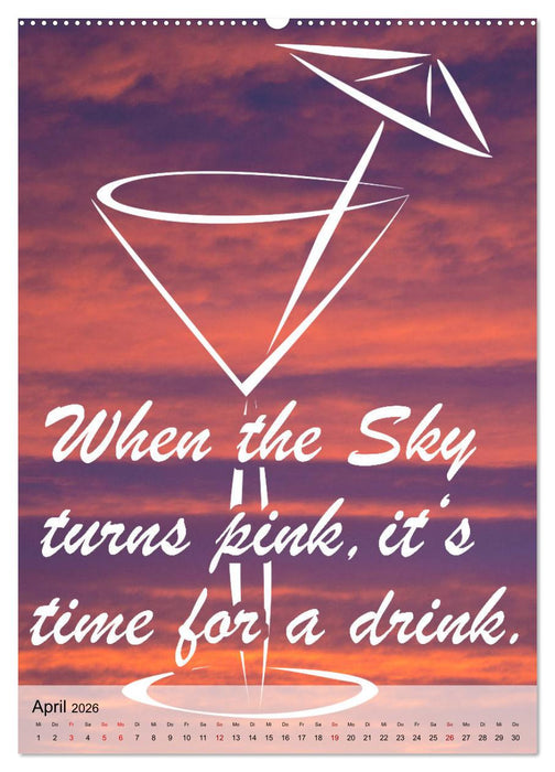Alkohol - Lustige Trinksprüche und Grafiken (CALVENDO Wandkalender 2026)
