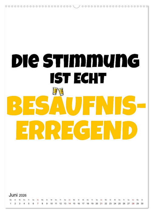 Alkohol - Lustige Trinksprüche und Grafiken (CALVENDO Wandkalender 2026)