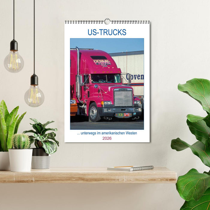 US-Trucks ... unterwegs im amerikanischen Westen - Monatsplaner (CALVENDO Wandkalender 2026)