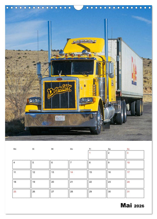 US-Trucks ... unterwegs im amerikanischen Westen - Monatsplaner (CALVENDO Wandkalender 2026)