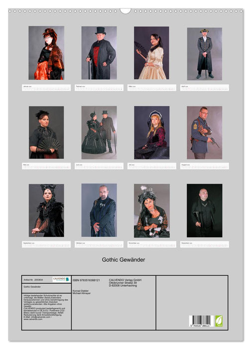 Gothic Gewänder (CALVENDO Wandkalender 2026)