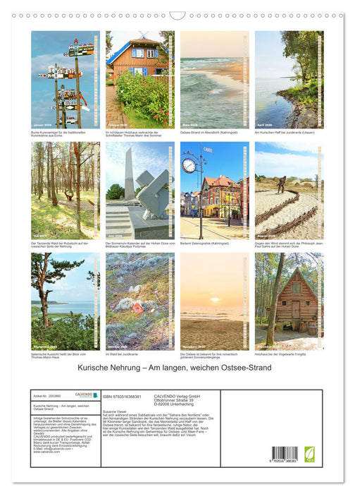 Kurische Nehrung – Am langen, weichen Ostsee-Strand (CALVENDO Wandkalender 2026)