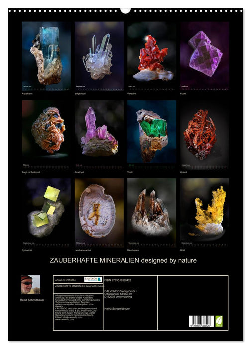 ZAUBERHAFTE MINERALIEN designed by nature (CALVENDO Wandkalender 2026)
