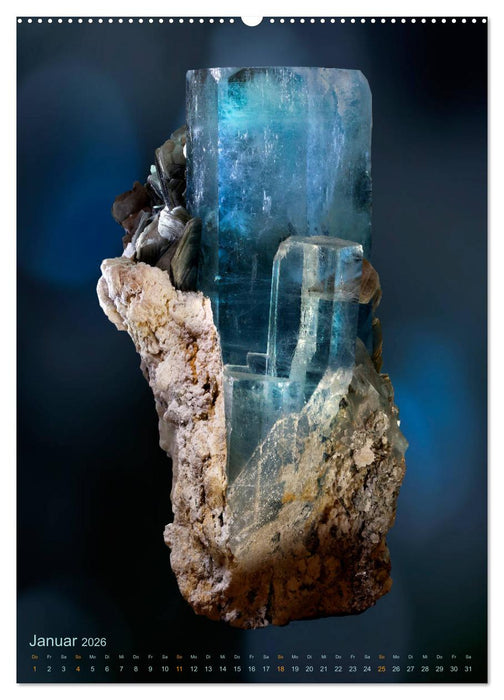 ZAUBERHAFTE MINERALIEN designed by nature (CALVENDO Wandkalender 2026)