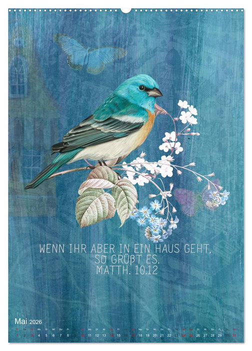 Bibelworte für Vogelfreunde (CALVENDO Premium Wandkalender 2026)