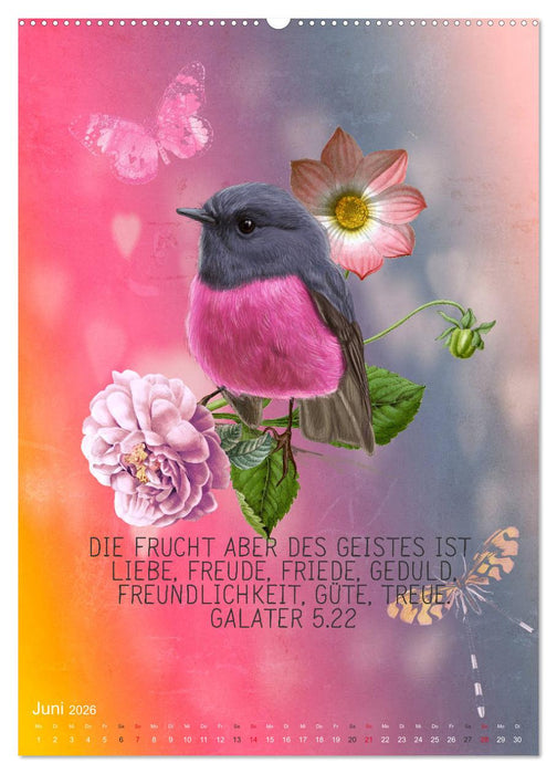 Bibelworte für Vogelfreunde (CALVENDO Premium Wandkalender 2026)