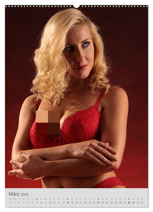 Wäsche rot weiß (CALVENDO Premium Wandkalender 2026)