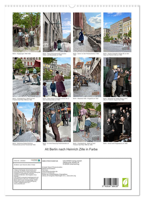 Alt Berlin nach Heinrich Zille in Farbe (CALVENDO Premium Wandkalender 2026)