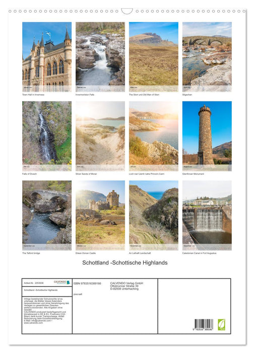 Schottland -Schottische Highlands (CALVENDO Wandkalender 2026)