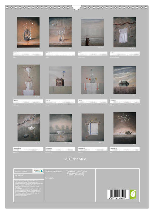 ART der Stille (CALVENDO Wandkalender 2026)