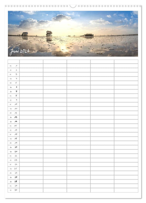 Nordfriesland - Familienplaner (CALVENDO Wandkalender 2026)