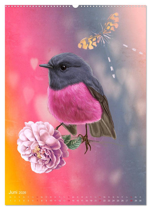 Wunderbare märchenhafte Welt der Vögel (CALVENDO Wandkalender 2026)