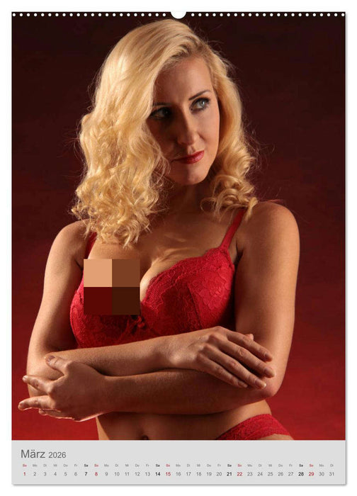 Wäsche rot weiß (CALVENDO Wandkalender 2026)