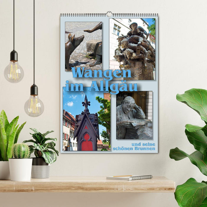 Wangen im Allgäu und seine schönen Brunnen (CALVENDO Wandkalender 2026)