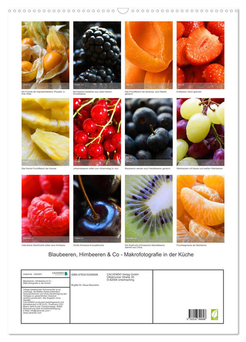 Blaubeeren, Himbeeren & Co - Makrofotografie in der Küche (CALVENDO Wandkalender 2026)