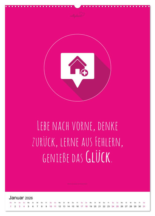 vollgeherzt: Der besondere Kalender für Bauherren mit motivierenden Hausbauzitaten (CALVENDO Wandkalender 2026)