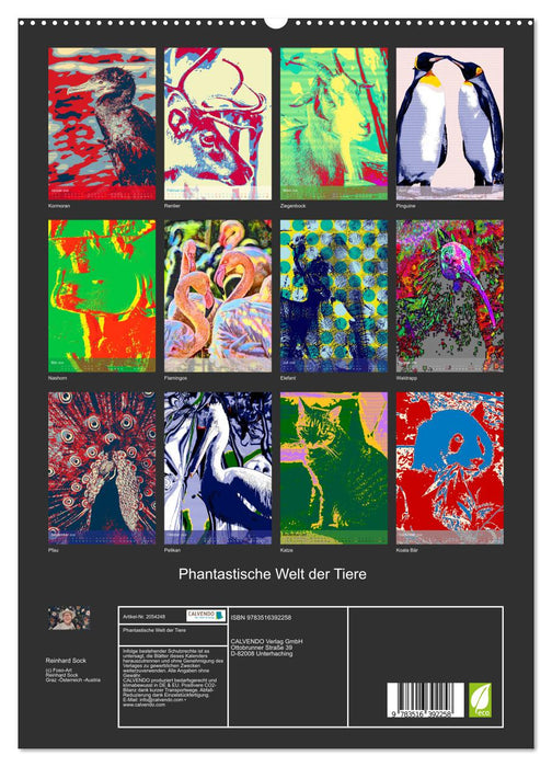 Phantastische Welt der Tiere (CALVENDO Premium Wandkalender 2026)