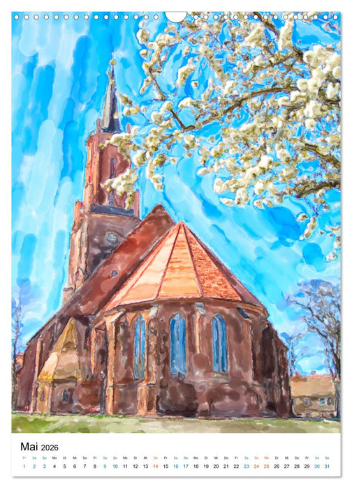 Rathenow - Illustrationen der Havel-Stadt (CALVENDO Wandkalender 2026)