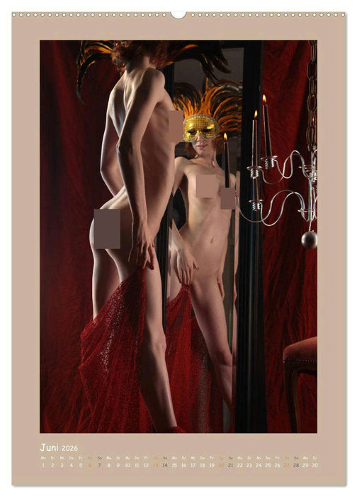 Nackt im Spiegel (CALVENDO Premium Wandkalender 2026)