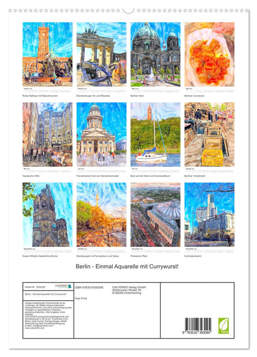 Berlin - Einmal Aquarelle mit Currywurst! (CALVENDO Premium Wandkalender 2026)