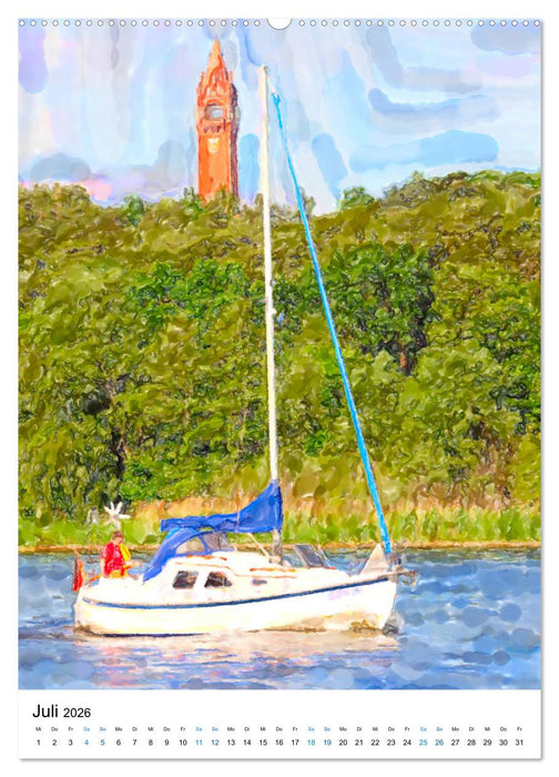 Berlin - Einmal Aquarelle mit Currywurst! (CALVENDO Premium Wandkalender 2026)