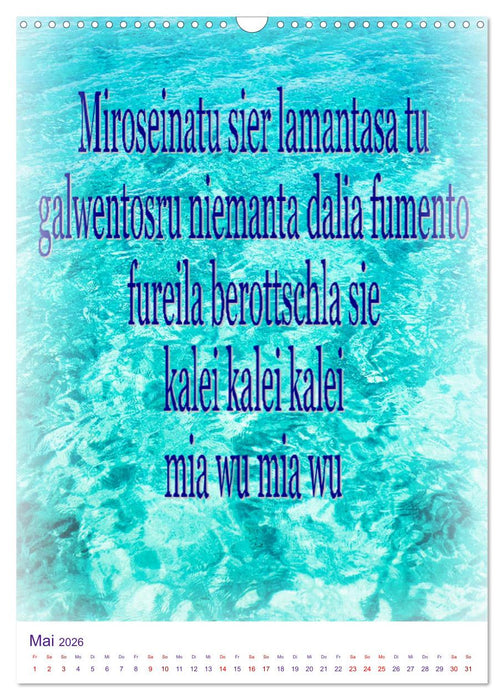 Heilende Mantras in der Lichtsprache des Universums (CALVENDO Wandkalender 2026)