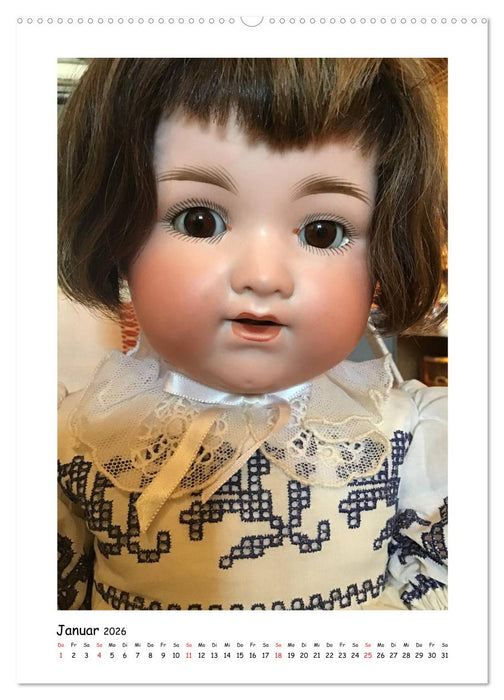 Alte Puppen - Gesichter (CALVENDO Premium Wandkalender 2026)