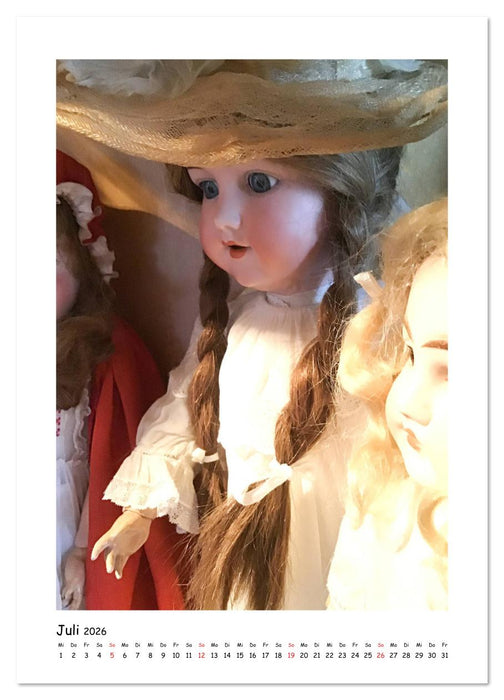 Alte Puppen - Gesichter (CALVENDO Premium Wandkalender 2026)