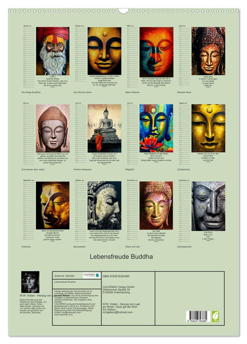Lebensfreude Buddha (CALVENDO Wandkalender 2026)
