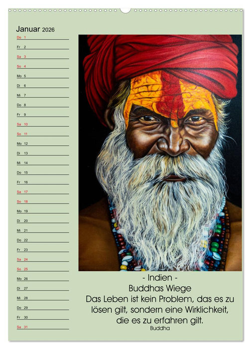 Lebensfreude Buddha (CALVENDO Wandkalender 2026)