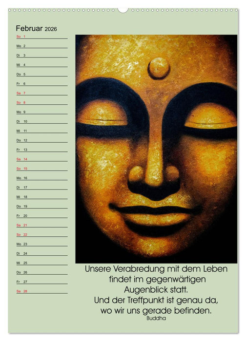 Lebensfreude Buddha (CALVENDO Wandkalender 2026)
