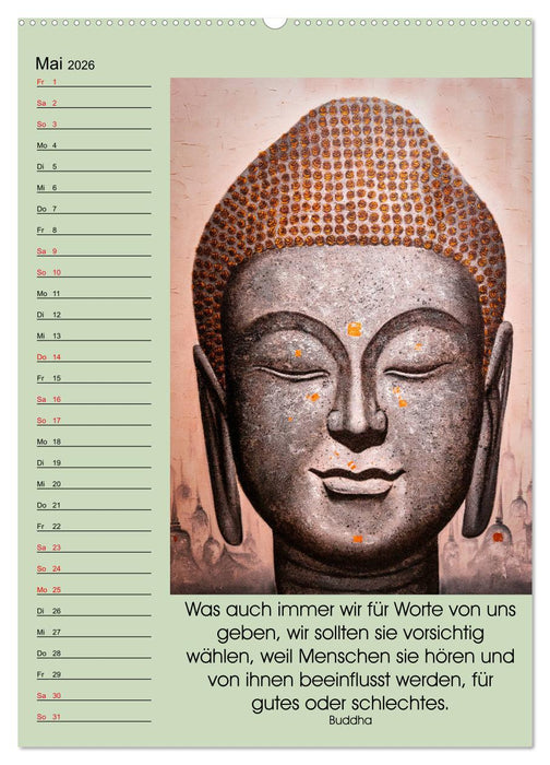 Lebensfreude Buddha (CALVENDO Wandkalender 2026)