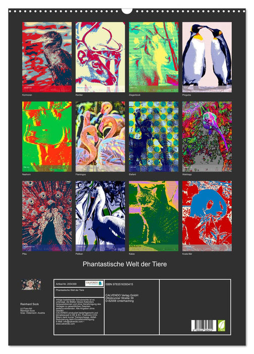 Phantastische Welt der Tiere (CALVENDO Wandkalender 2026)