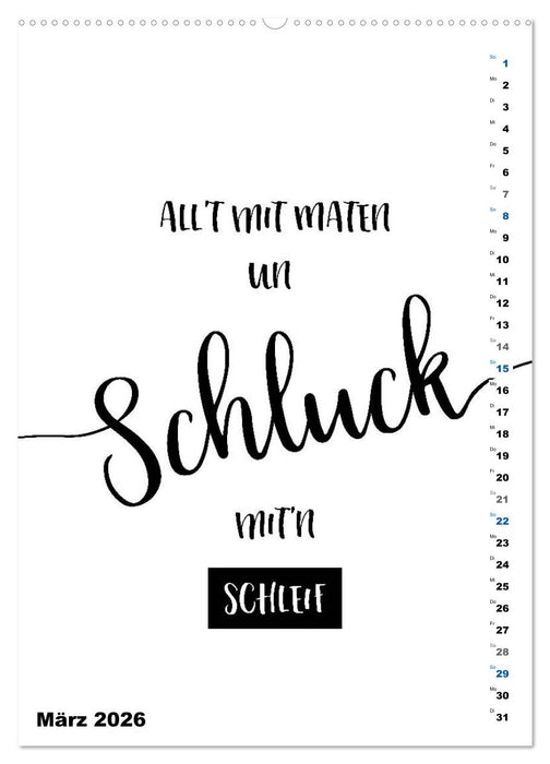 PLATT Typische Sprüche (CALVENDO Wandkalender 2026)