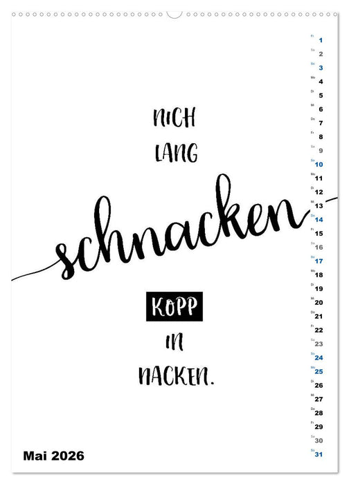 PLATT Typische Sprüche (CALVENDO Wandkalender 2026)