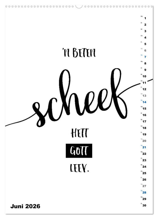 PLATT Typische Sprüche (CALVENDO Wandkalender 2026)