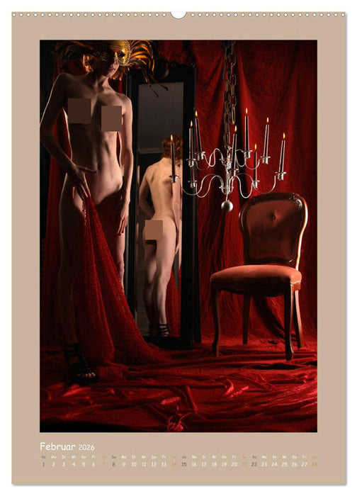 Nackt im Spiegel (CALVENDO Wandkalender 2026)