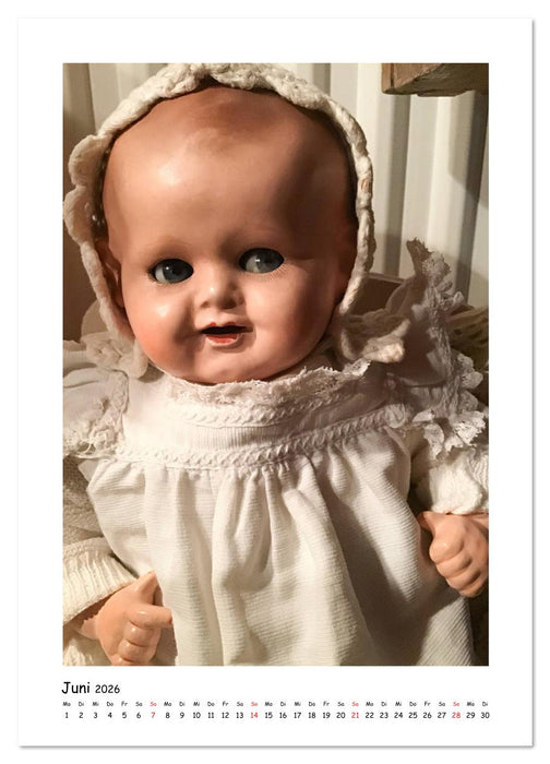 Alte Puppen - Gesichter (CALVENDO Wandkalender 2026)