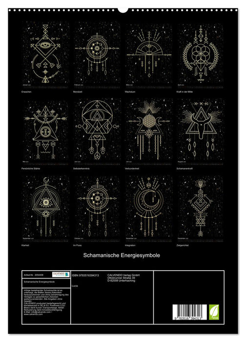 Schamanische Energiesymbole (CALVENDO Premium Wandkalender 2026)
