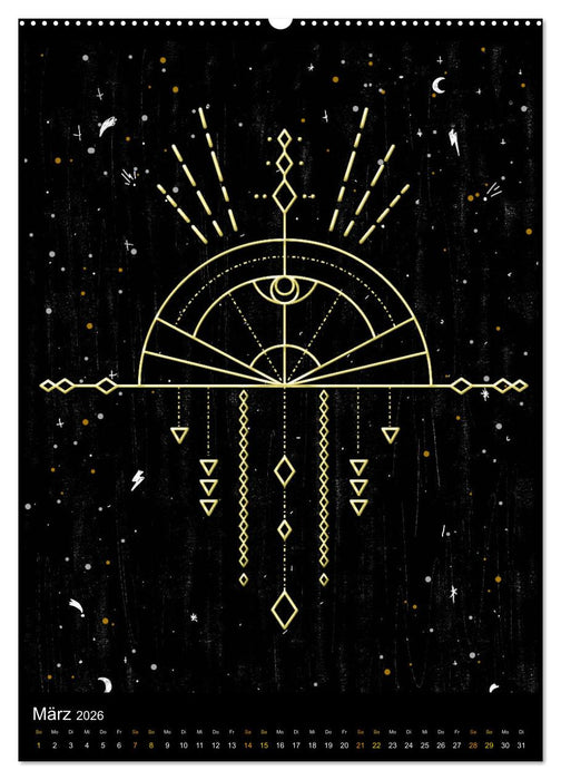 Schamanische Energiesymbole (CALVENDO Premium Wandkalender 2026)