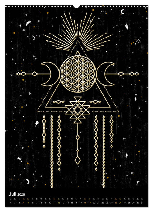 Schamanische Energiesymbole (CALVENDO Premium Wandkalender 2026)