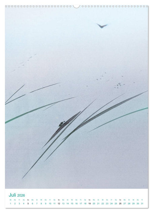 Jahreszeiten in Stil japanischer Malerei - Kunst (CALVENDO Premium Wandkalender 2026)