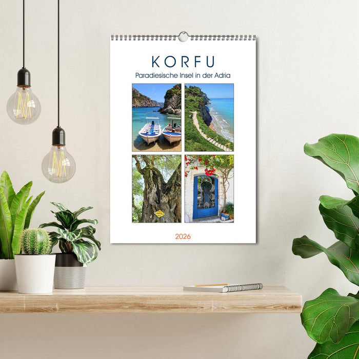 Korfu - Paradiesische Insel in der Adria (CALVENDO Wandkalender 2026)